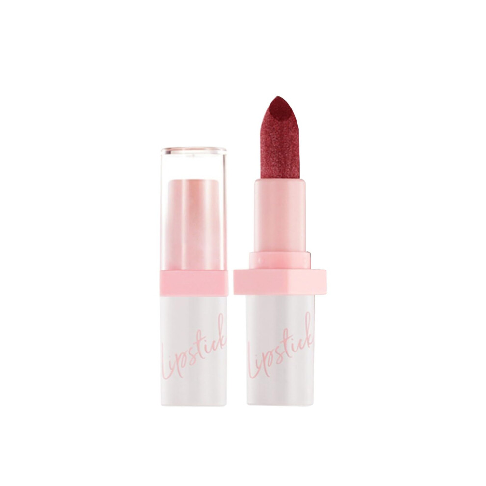 Long Lasting Glitter Metallic Lipstick Set, 10 Glitter Shades Dark Red and Purple, Low Transfer Finish