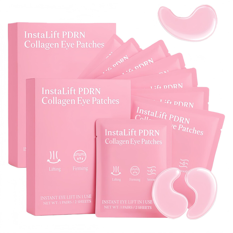 Dark Under Eye Patches With Collagen And Niacinamide For Circles, Puffy Eyes, Deep Hydration, 8 Pairs