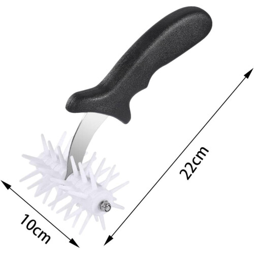 Pizza Dough Roller and Dough Docker Tool for Even Baking and Air Bubble Removal, 8.66 Inch 1