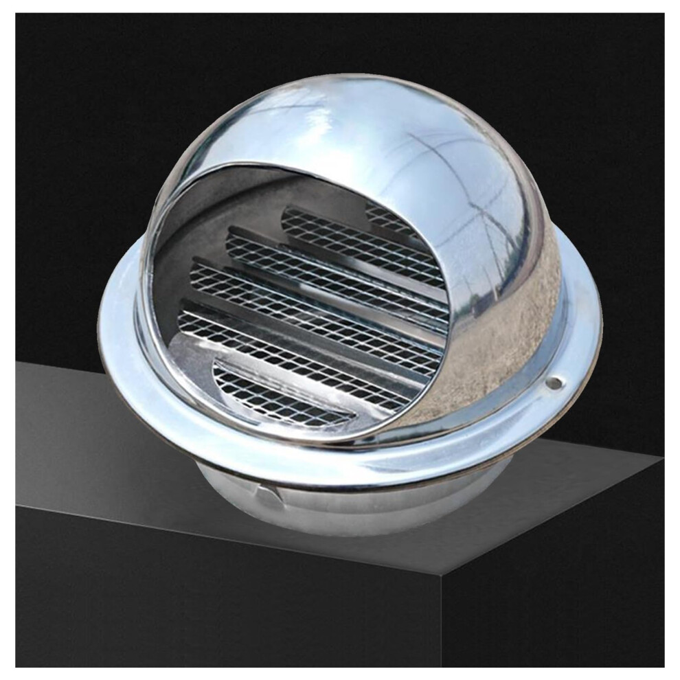 Stainless Steel Ventilation Grille With Mesh Screen, Rainproof Outdoor Wall Vent Cover 190Mm 9070919528477