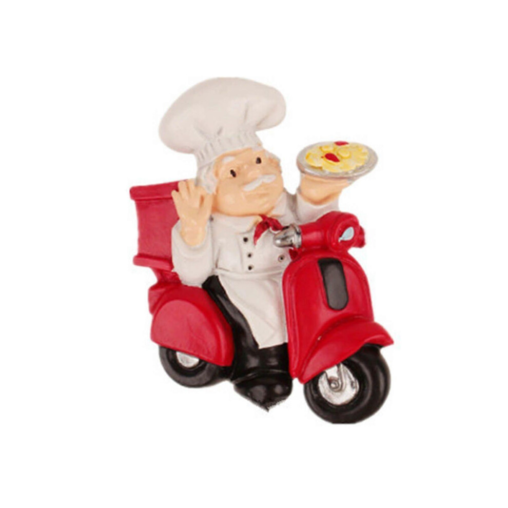 (As Show, 2) 3D Resin Chef Fridge Magnet Italian French Chef Figurine Statue Refrigerator Magnets Home Kitchen Restaurant Decorations 5213747896415