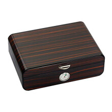 Spanish Cedar Cigar Humidor with Gloss Piano Finish, Desktop Storage for 2550 Cigars with Hygrometer