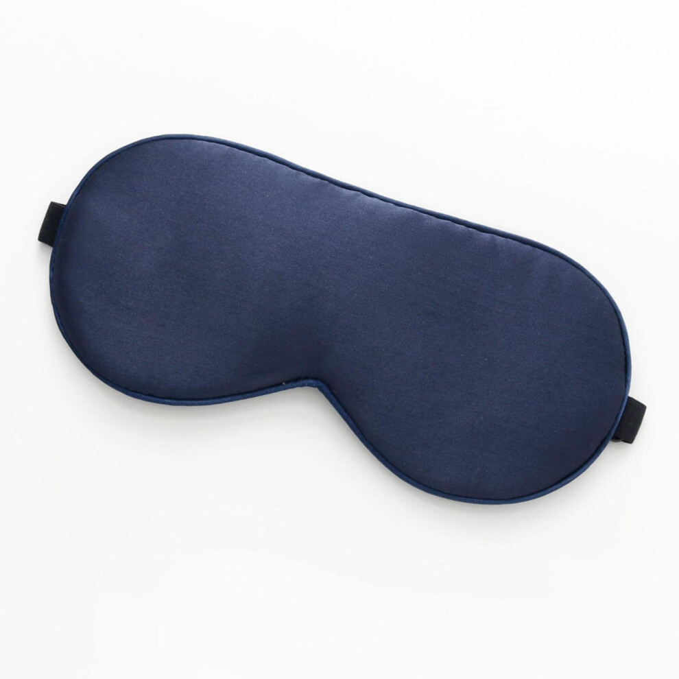 Blue/Light Silk Sleep Mask Mulberry Silk Eye Mask Navy Adjustable For Travel Napping Blocking