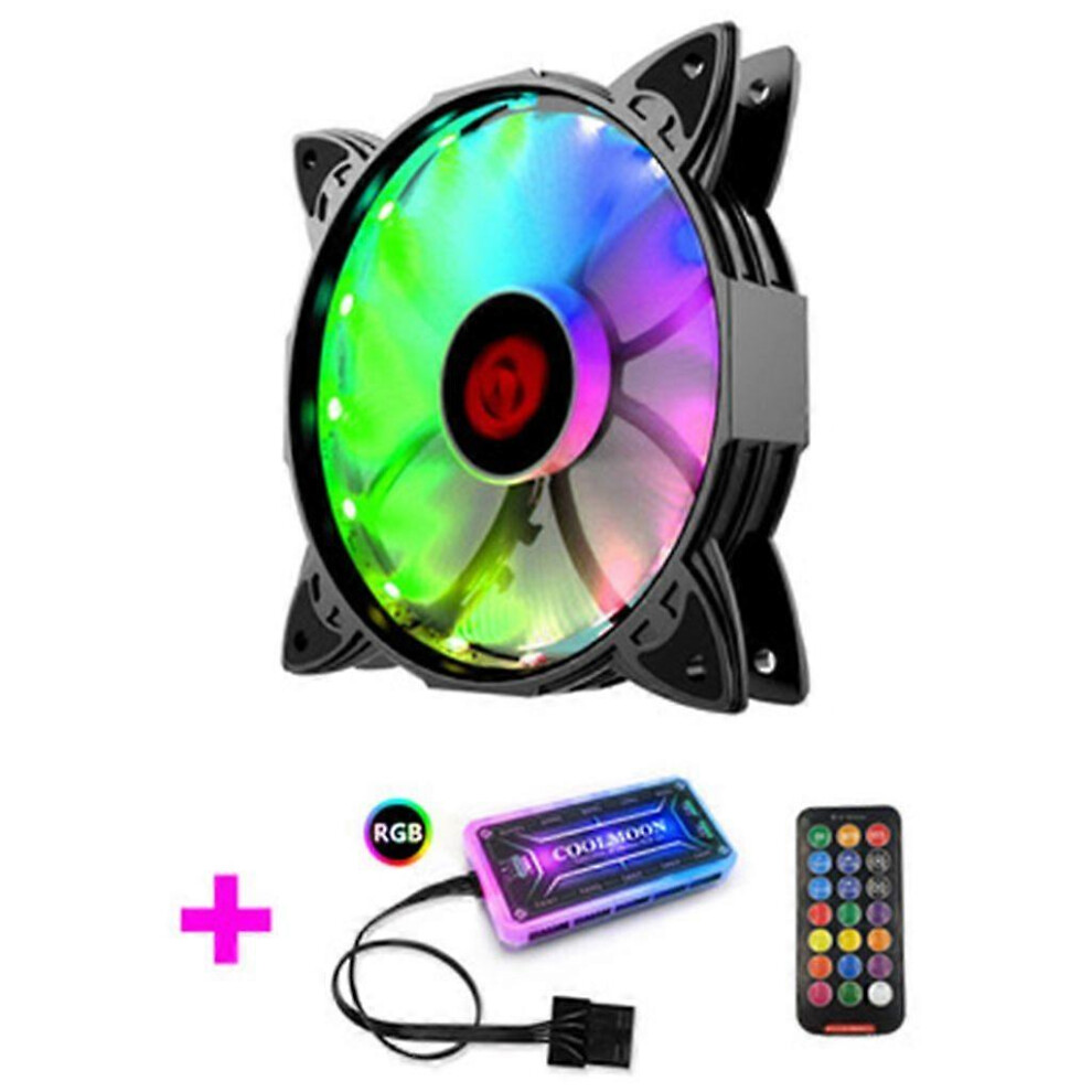 (As Show, B) 120Mm Computer For Case Rgb Fans Ultra Silent Led Cooling Fan 12V 3P 4Pin Radiat 3364096778685