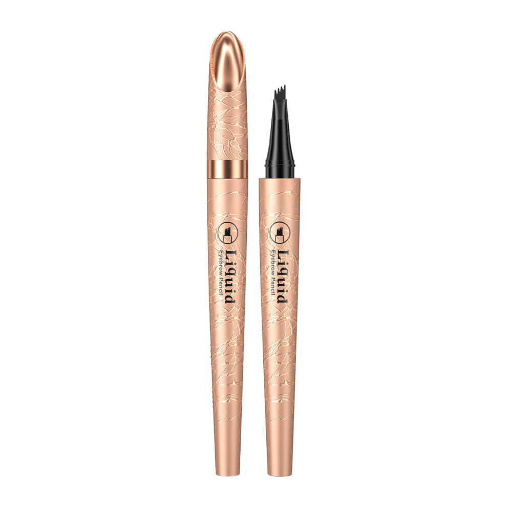 Grey 4ÂTip Waterproof Eyebrow Pencil For Natural Hairlike Strokes And LongâLasting SmudgeâProof Finish (Grey)