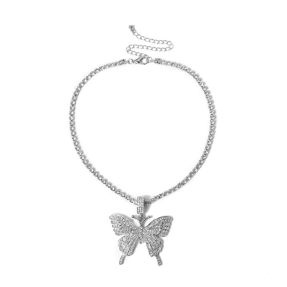 (As Show, One Size) Cubic Zircon 3D For Butterfly Necklace Sparking Crystal Pave For Butterfly Neckl 3364096786246