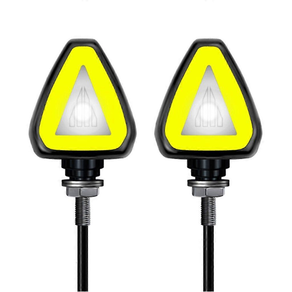 (As Show, One Size) 12V Amber Indicator Lights Motorcycle Turn Signal Indicator Light Replacement 3364096778722