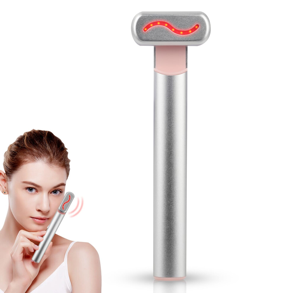 LED Facial Wand with 7 Colors, USB TypeC Rechargeable Skincare Device for Travel
