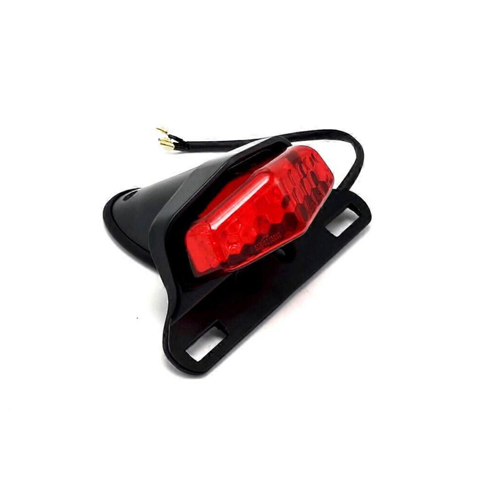 (As Show, Silver) Universal Motorcycle Led Tail Light Mini License Plate Light 12V Mini Tail Ligh 3242242626366