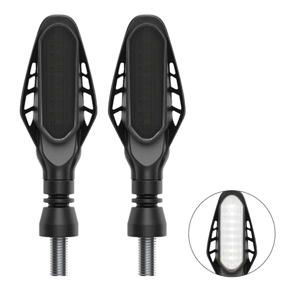 (As Show, One Size) Led Motorcycle-Turn Signal Sequential Flowing Indicator Light Lamp Blinker-2Pcs 3364096796306