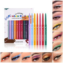 Waterproof Eyeliner Pencil Set 12 Colors SmudgeProof 24H LongLasting UltraPigmented Eye Makeup Gift