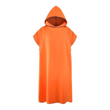Surf Poncho Microfiber Towel with Hood, Quick Dry Wetsuit Changing Robe for Beach, Orange