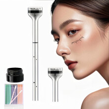 2in1 Waterproof Eyeliner and Lower Lash Stamp Kit for Natural Look, Smudge Resistant Longwear Black Eyemakeup for Beginners