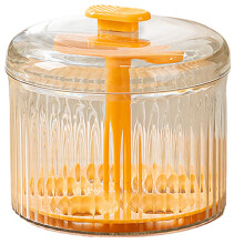 Meatball Maker with Lid 5 Hole Translucent Mold for Uniform Meatballs Easy Wash Kitchen Tool Orange