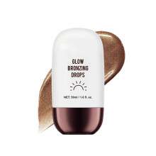 Bronzing Drops for Face and Body, Lightweight Liquid Bronzer with Custom Glow Intensity, Rich Bronze Shade