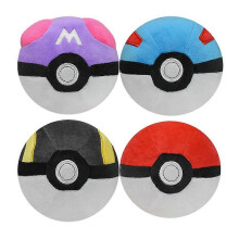 Pokémon-Plüsch-Pokébälle 4 PCs/Set Master Ball Super Ball Great Ball Ultra Ball 12 cm weiches Stofftier Kinder Geburtstagsgeschenk