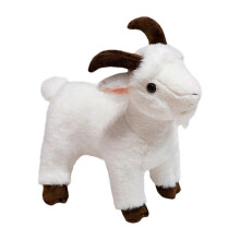 Ziegenkuscheltier, Tierplüschtier, Tierstoffziegenpuppe, weiches Ziegenplüschkissen, Tierpuppe fürs Wohnzimmer, Kinderzimmer, 30 cm