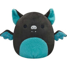 7,5" Türkis- und schwarze Fruchtfledermaus mit flauschigem Bauch – offizielles großes Plüschspielzeug, natürlich