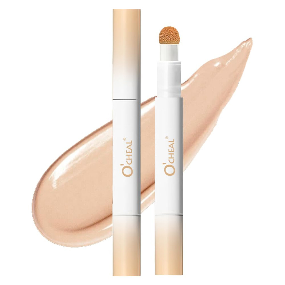 Full Coverage Hydrating Under Eye Concealer, Lightweight LongLasting Vegan Makeup 03# Natural Color