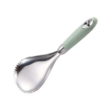 Stainless Steel Ice Cream Scoop with Ergonomic Long Handle, Rust Proof for Sundaes and Desserts