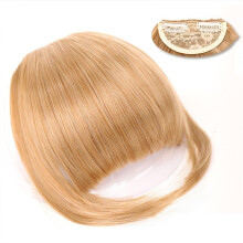 Clip In Bangs Synthetic Hairpiece 6 Inch Blunt Cut Natural Straight Front Fringe for Women