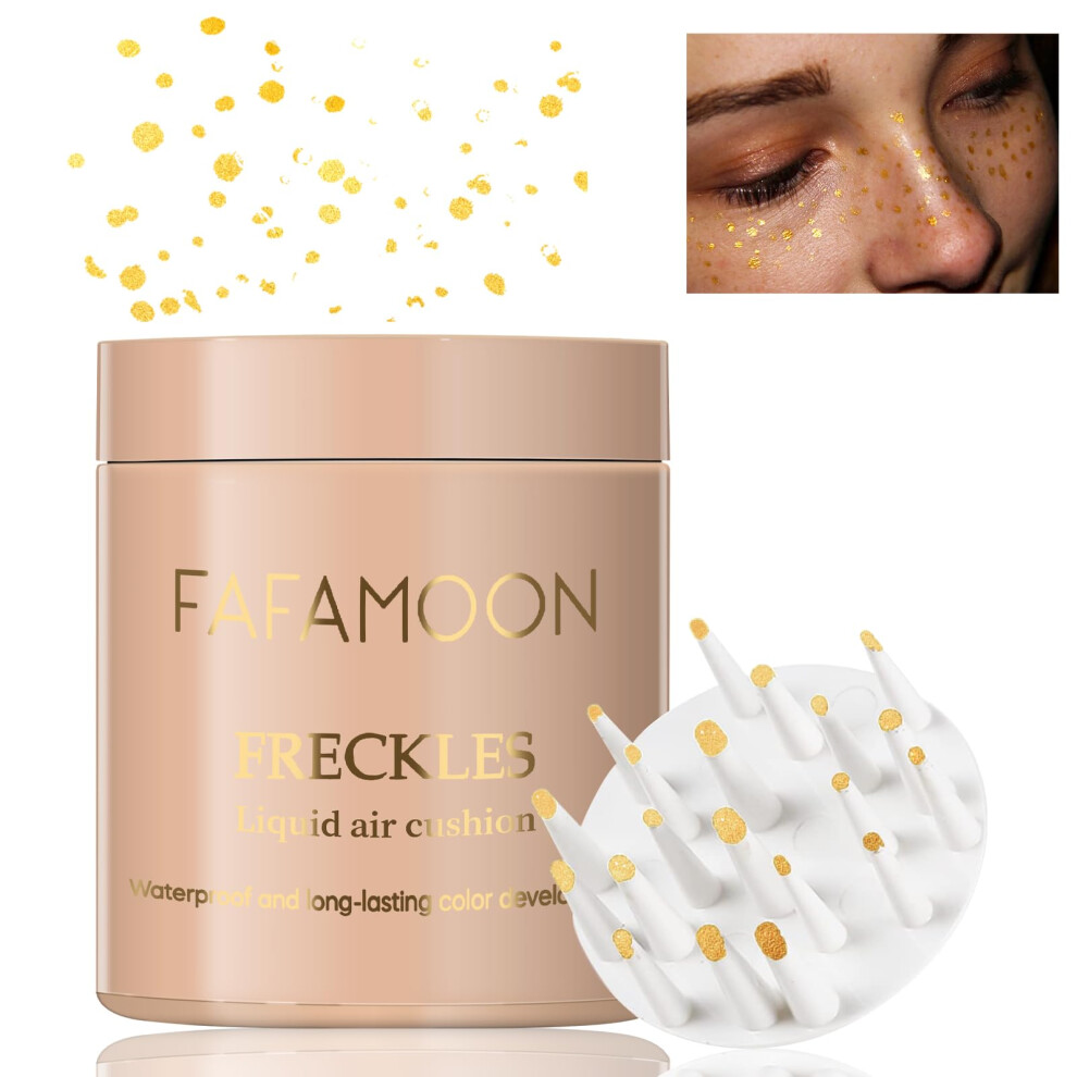 Gold Freckle Stamp Waterproof Glitter Freckles Pen, Longlasting Natural Shimmer Makeup For Festival