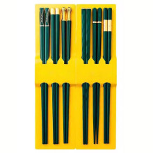 Reusable Metal Chopsticks Set 6 Pairs 24.3cm Dishwasher Safe Wear Resistant for Family Use