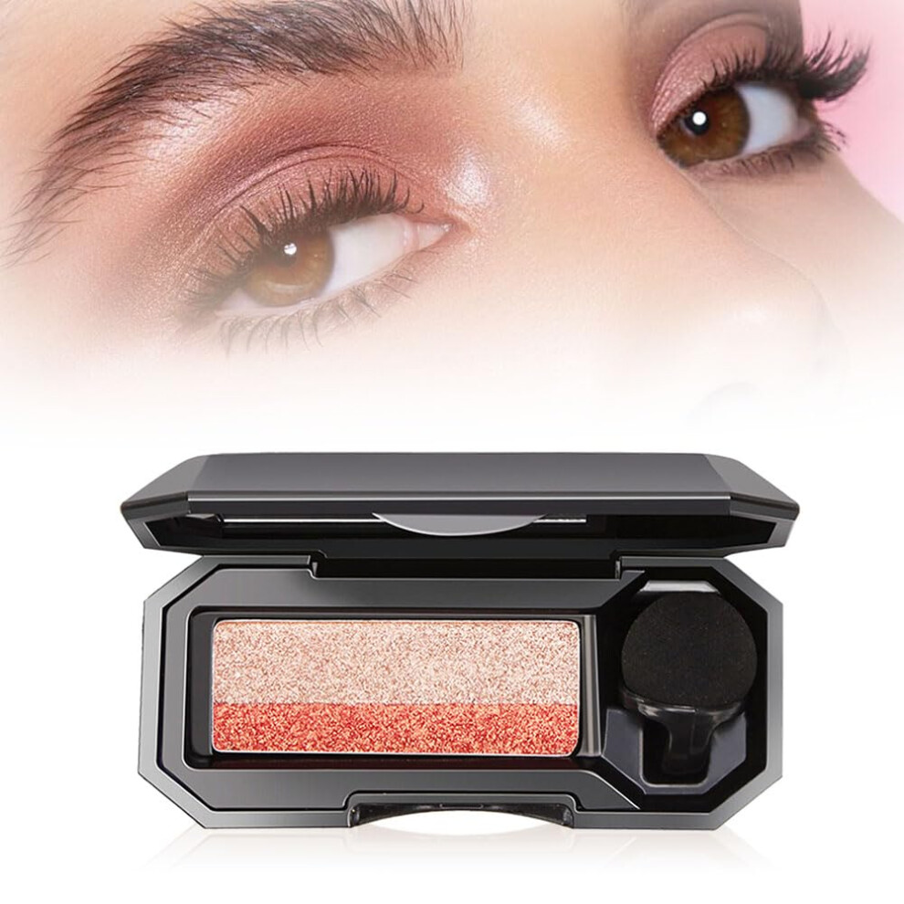 Waterproof Dual Color Glitter Eyeshadow Palette,  Pigmented Long Lasting Eye Makeup #4