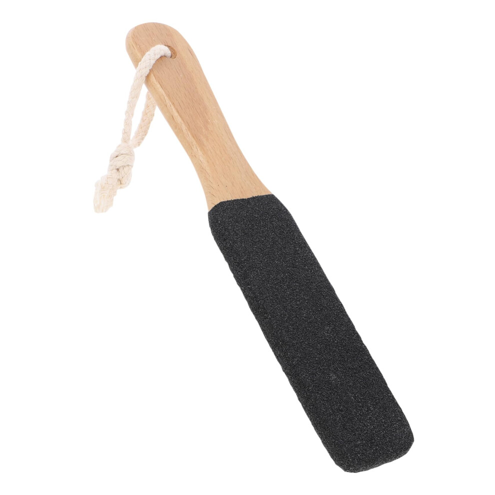 Black Foot File Pedicure Rasp With Ushaped Dual Grit Surface And Beech Wood Handle For Callus Removal