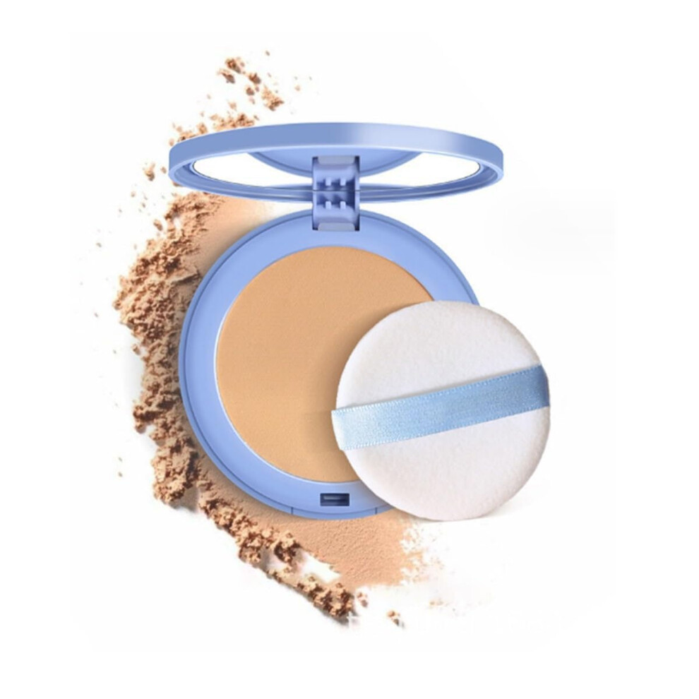 Beige Matte Pressed Powder Pure Long Lasting Oil Control Face Powder Lightweight Buildable Coverage