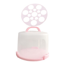 Cake Carrier with Lid 10in Round Dessert Keeper with Rack, Dustproof Lock for Cupcakes and Cookies