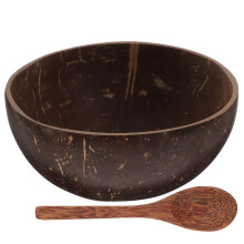 Natural Coconut Shell Bowls with Spoon, Eco Friendly Handmade Smoothie and Party Serving Bowls