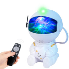 Astronaut Galaxy Star Projector with Remote, 360 Magnetic Rotation, SevenColor Nebula Night Light for Kids and Adults