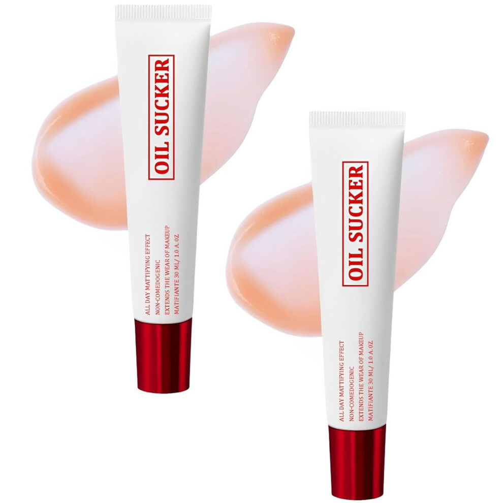 Waterproof Mattifying Primer for Oily Skin, LongLasting Oil Control Face Primer, Sweat Resistant (2pcs)