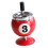 Red Billiard Ball Spin Press Ashtray with Windproof Lid, Large Capacity Metallic Decor 1