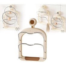 Pot Lid Holder Wall Mounted with Suction Cups, 2Tier Drill SpaceSaving Kitchen Organizer