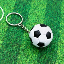 (G) Leather Football Keychain New Exquisite Key Chain Souvenir Decoration Toy Keyring Ring School Reward for Kid Pendant Accessory