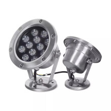 Underwater LED Spotlight 12W IP68 Waterproof 304 Stainless Steel Fountain Pond Light 12V/24V