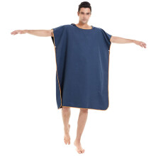 Surf Poncho QuickDrying Hooded Towel for Beach Surfing Swimming, Lightweight 110x90cm