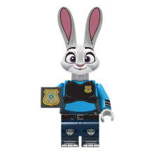 (police judy)Zootopia Cartoon Building Block Figures 8pcs Display Gift for Collector
