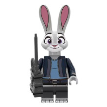 (black judy)Zootopia Cartoon Building Block Figures 8pcs Display Gift for Collector