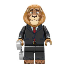 (lion)Zootopia Cartoon Building Block Figures 8pcs Display Gift for Collector