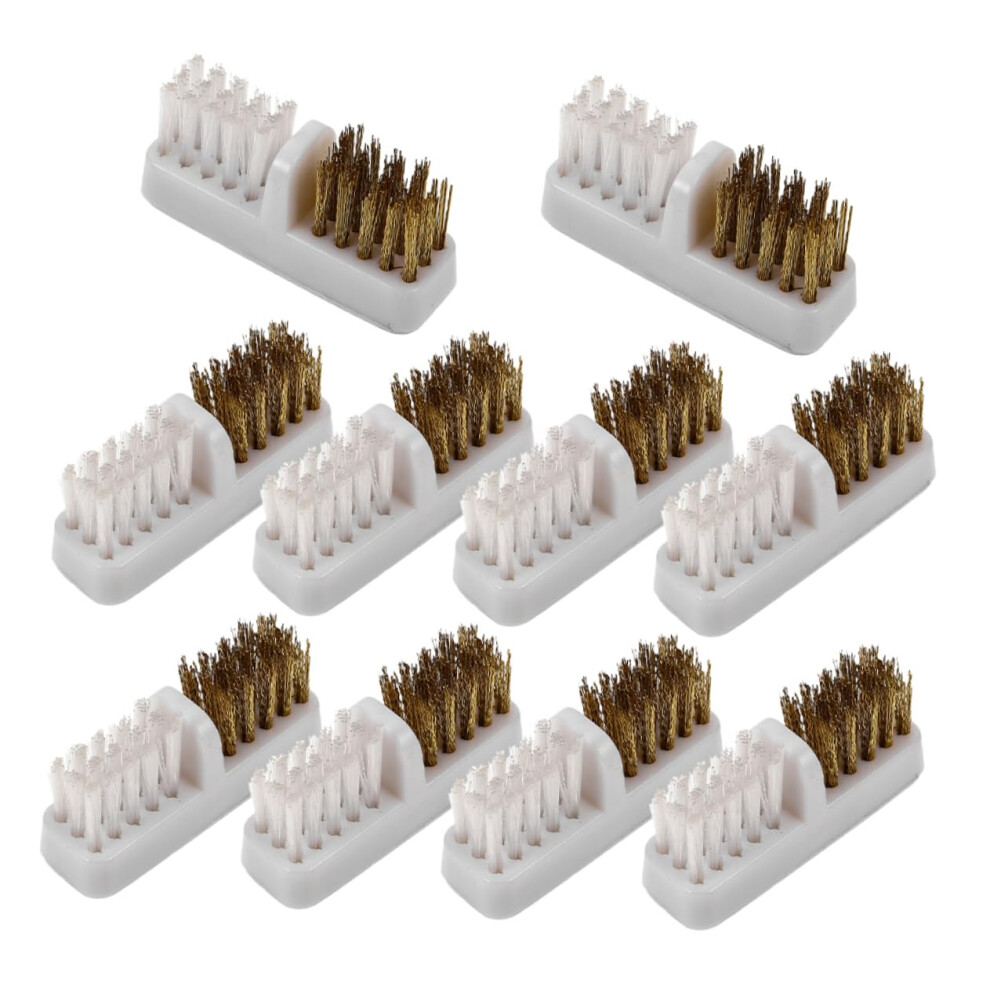 Copper Wire Brush Set for Nail Drill Bit and Grinder Head Cleaning with Durable Copper Bristles