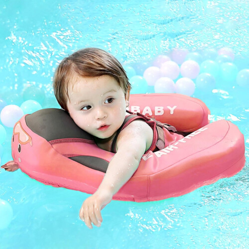 Baby Pool Float NonInflatable Solid Design with 360 Protection for 324 Months in Summer Pink 1