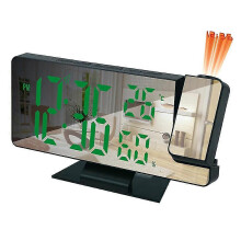 Projektionswecker für das Schlafzimmer, große Digitaluhr mit 180-Grad-Projektor, 12/24 Stunden,