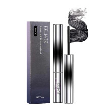 (Black)3D Strong Curling Mascara for Women, Portable Sweatproof Eyelash Cream, Non-Smudged Eye Makeup Tool, for Daily Makeup Use