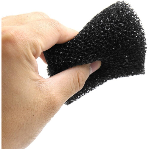 9pcs Black Cylinder Aquarium Filter Sponge Pre Filter Coarse Design Protects Small Fish 2