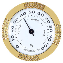 60mm Metal Hygrometer for Humidor, Digital Humidity Gauge with Easy Calibration and Clear Display