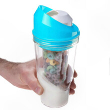 Frühstücksbecher zum Mitnehmen mit großem Fassungsvermögen, tragbarer Milchbehälter, leicht und spülmaschinenfest, ideal für Kinder und Reisen