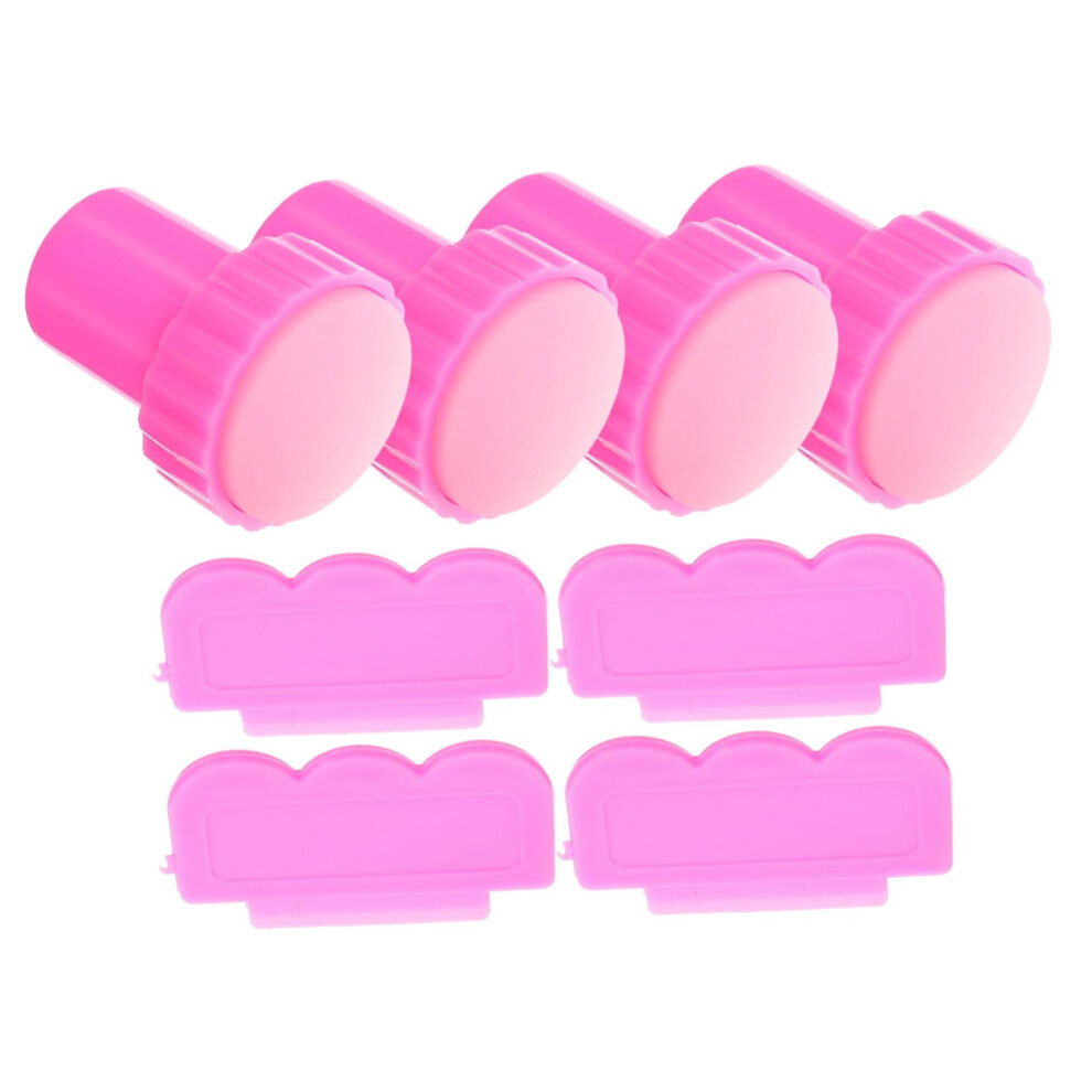 Silicone Nail Stamper and Scraper Set for Precision Pattern Stamping DIY French Manicure Kit